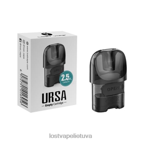 Lost Vape Flavors Lietuva - Lost Vape URSA pakaitiniai ankštys juoda (2 ml tuščia kasetė) 20V88215