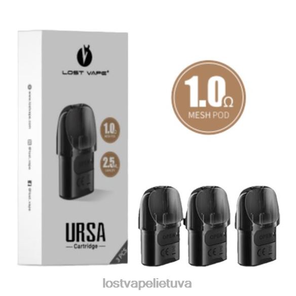 Lost Vape Price Lietuva - Lost Vape URSA pakaitiniai ankštys | 2,5 ml (3 pakuotės) juodas 1.omų 20V88124